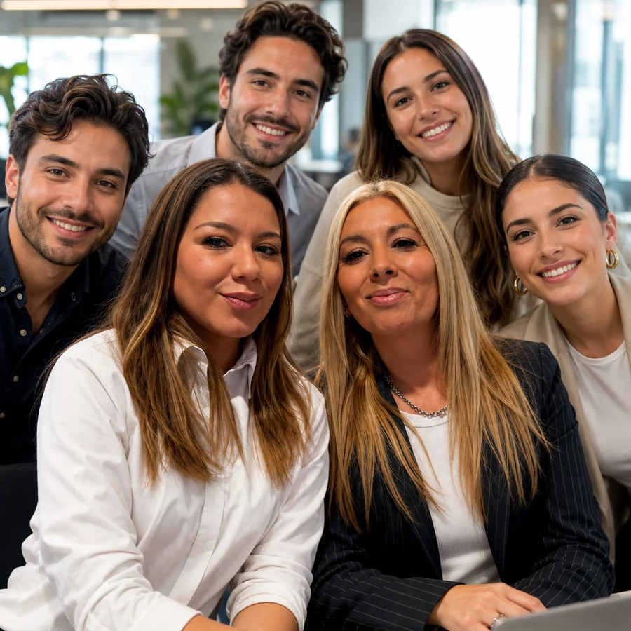 Valeria Esquivel, Cynthia Perez y equipo de Grupo EB